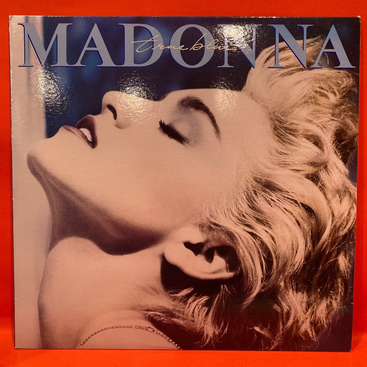 MADONNA -TRUE BLUE LP - BLUE VINYL with POSTER