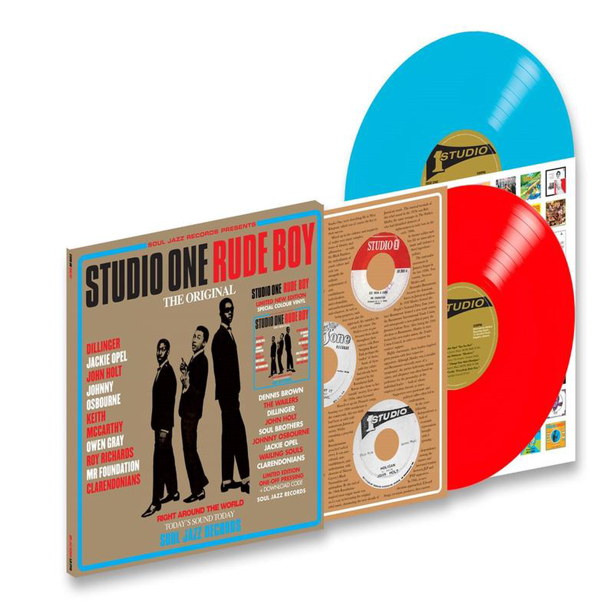 VA SOUL JAZZ RECORDS PRESENTS 8211 Studio One Rude Boy 8211 2 LP 8211 Red and Cyan Vinyl RSD 2024