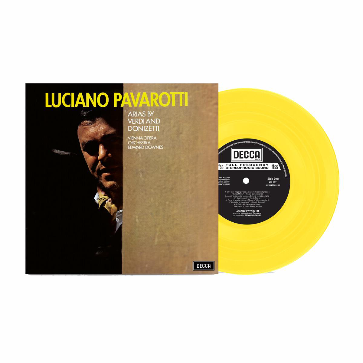Arias by Verdi 038 Donizetti Yellow Vinyl LP