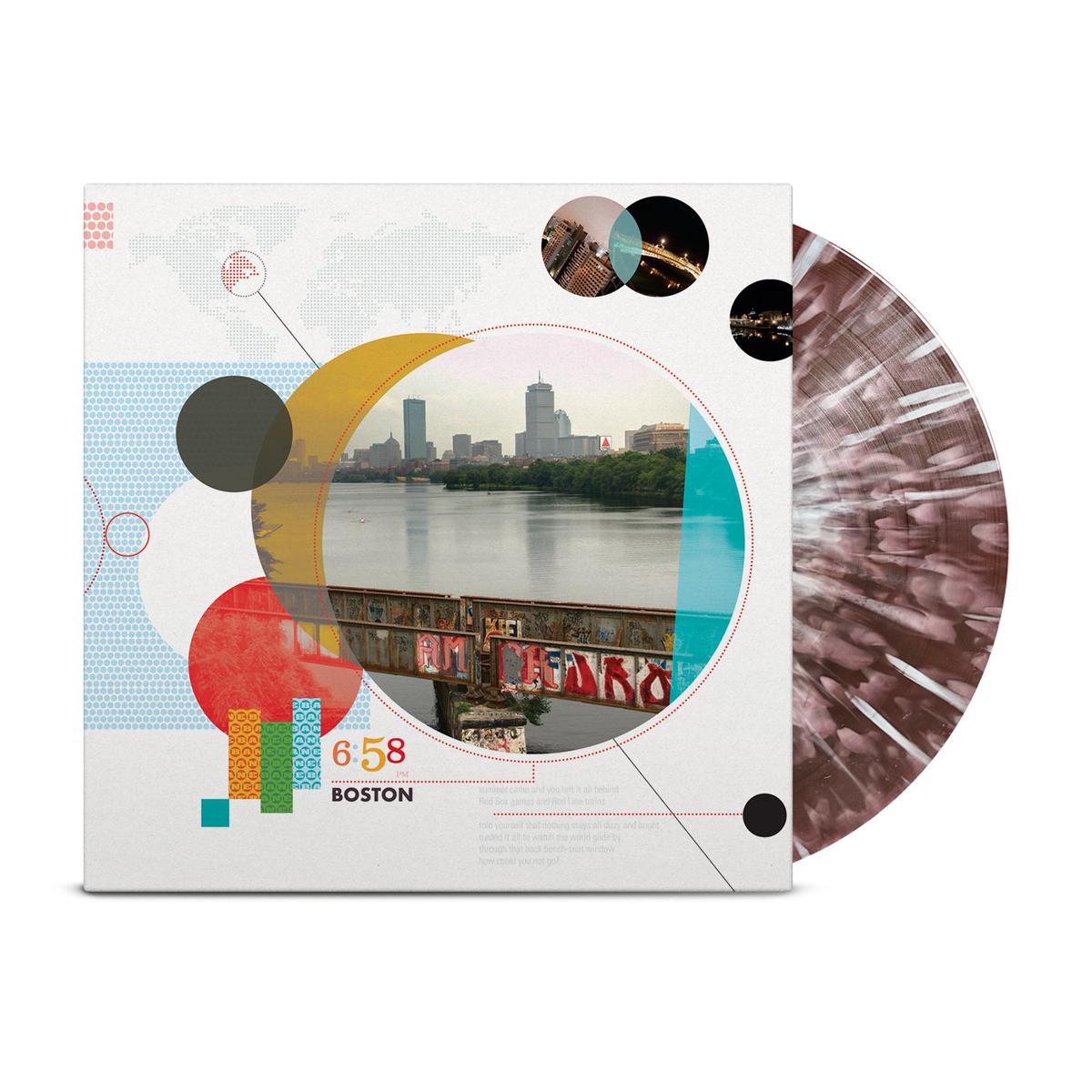 6:58 PM Boston Dark Edge Glow Pink, Red, Black Swirl w/ Pale Blue Splatter Limited to 250