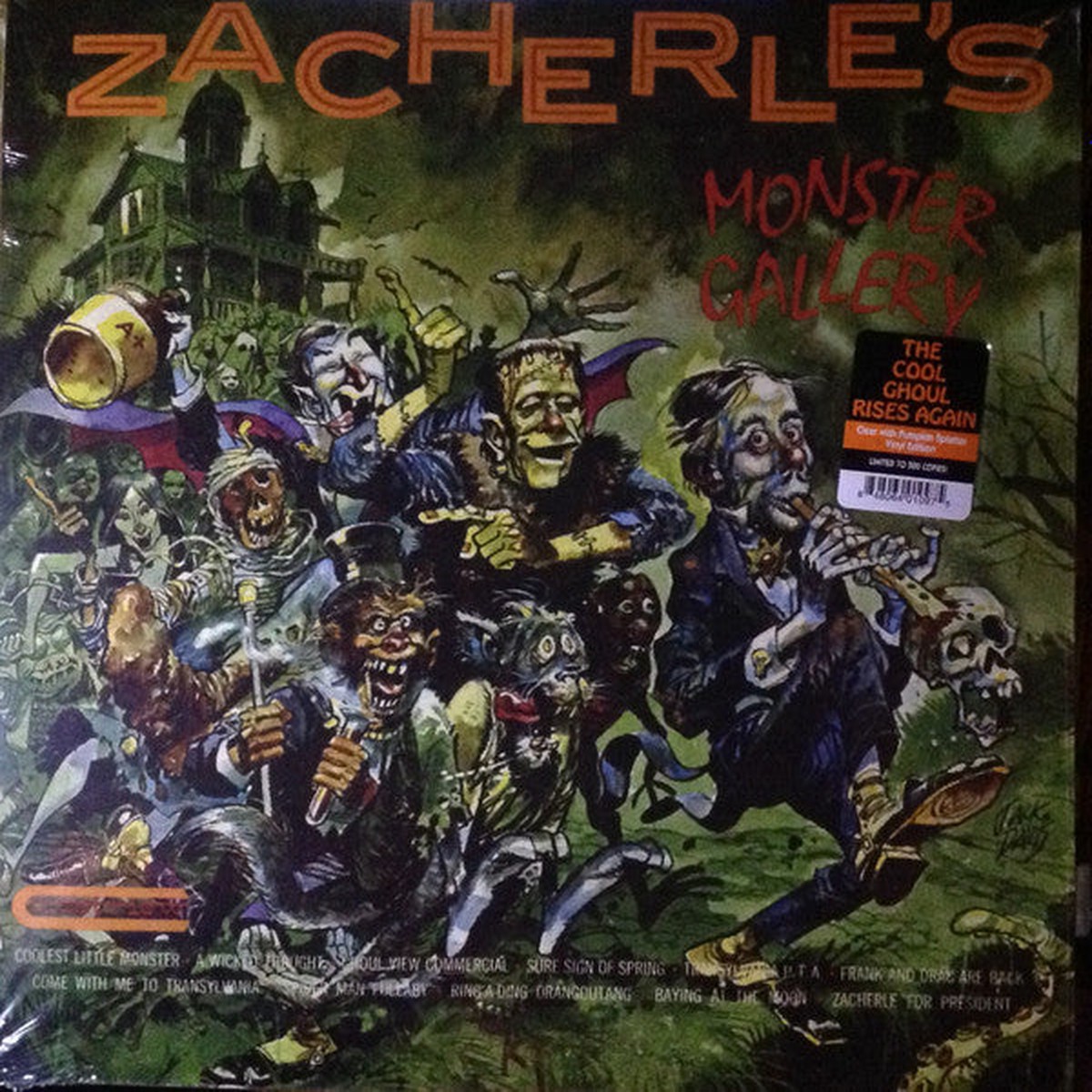 ZACHERLE, JOHN - MONSTER GALLERY: CLEAR W/ PUMPKIN SPLATT - LP