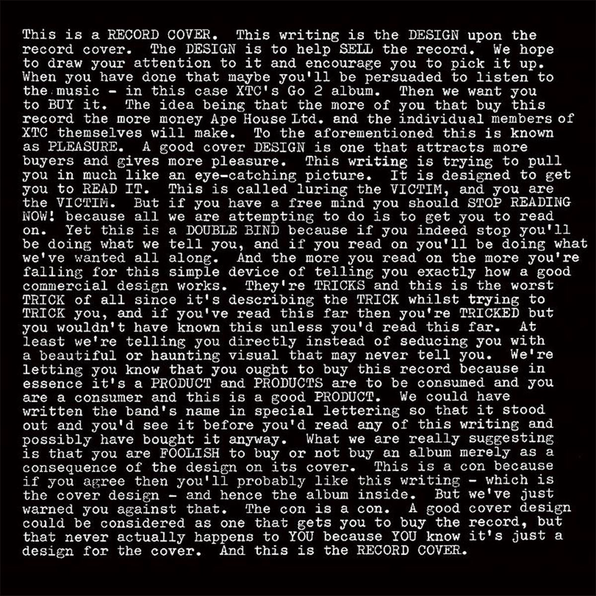 XTC 8211 Go 2 (Remastered and Expanded w Go EP) 8211 2LP 8211 Gatefold 200g Vinyl